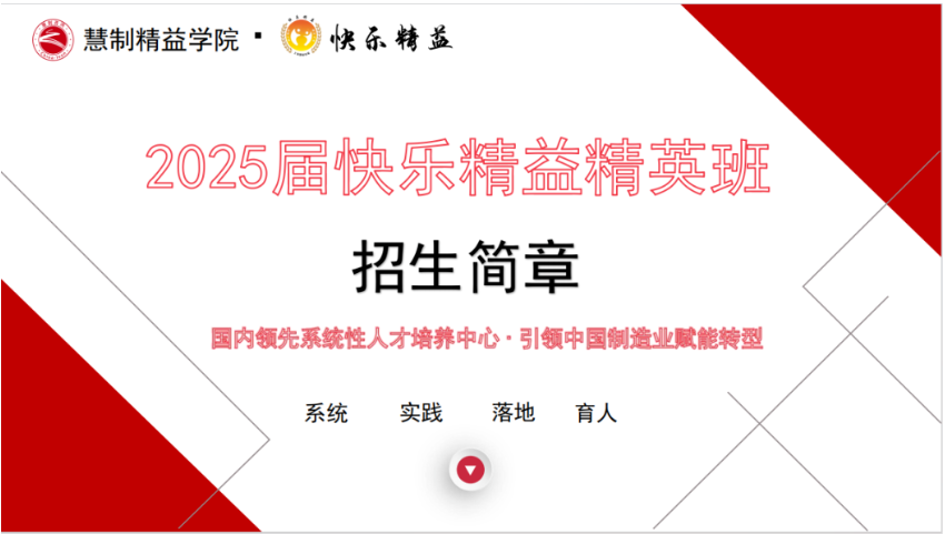 2025第13届快乐精益精英班  ——欢迎您的加入